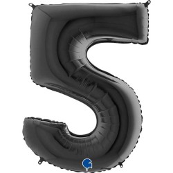 Globos Foil 40" (102cm) Numero 5 Negro