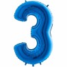 Globos Foil 26" (66cm) Numero 3 Azul