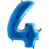 Globos Foil 26" (66cm) Numero 4 Azul