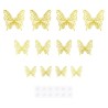 Adhesivos Mariposas efecto 3d Caladas Dorado   www.globodeco.es