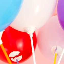 Palito Blanco 35 cms + copa de agarre. 100 unidades. www.globodeco.es