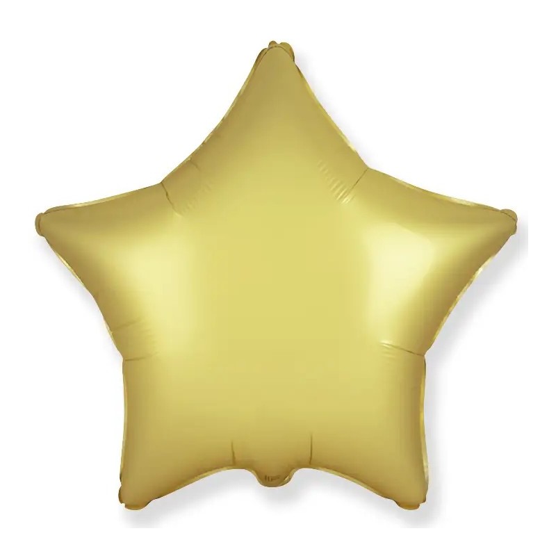 Globos de Foil con Forma de Estrella de 18" Satin Pastel Oro www.globodeco.es