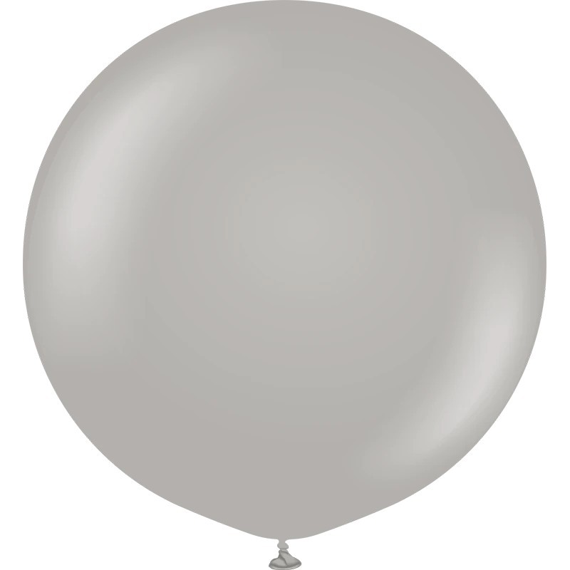 Globos Redondos de látex de 3Ft  (100Cm)  Gris      www.globodeco.es
