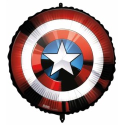 Globos Foil de 18" (45Cm) Escudo Capitán América     www.globodeco.es