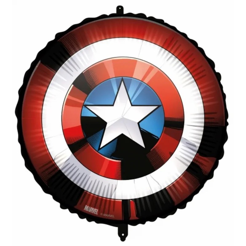 Globos Foil de 18" (45Cm) Escudo Capitán América     www.globodeco.es