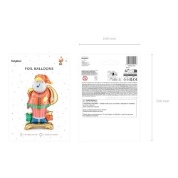 Globos  de  Foil   33" x 20" (85Cm x 50Cm)  SANTA   www.globodeco.es