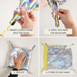 Globos de Foil Forma Cuadrada Oro Plata   www.globodeco.es