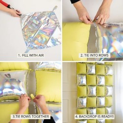 Globos de Foil Forma Cuadrada Negro Beige   www.globodeco.es