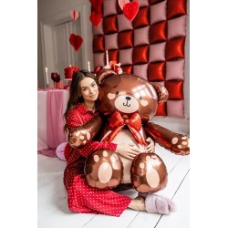 Globos de Foil de 84Cm x 75Cm Oso Marrón      www.globodeco.es