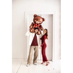 Globos de Foil de 84Cm x 75Cm Oso Marrón      www.globodeco.es