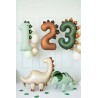Globos Foil de 36" (92cm) Número 1 Dinosaurio Menta  www.globodeco.es