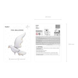 Foil de 35" (90Cm) Paloma Engalanada www.globodeco.es