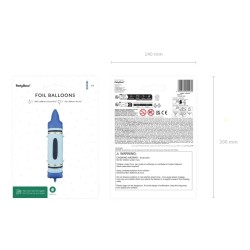 Globos de Foil de 41" (104Cm) Cera Color Azul    www.globodeco.es