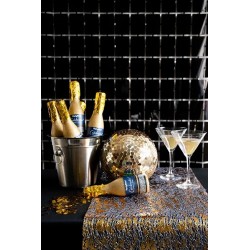 Cortina Fiesta Cuadrada 200Cm x 100Cm Negro Metal www.globodeco.es