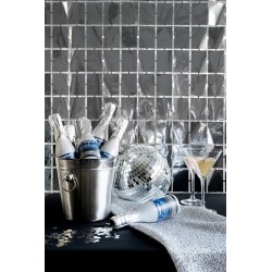 Cortina Fiesta Cuadrada 200Cm x 100Cm Plata Metal www.globodeco.es