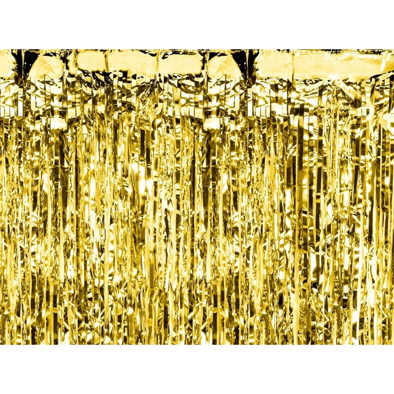 Cortina Fiesta de Foil 200Cm x 100Cm ORO METAL www.globodeco.es