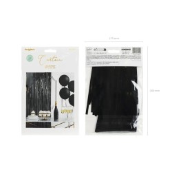 Cortina Fiesta de Foil 200Cm x 100Cm NEGRO METAL www.globodeco.es