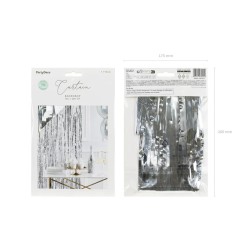 Cortina Fiesta de Foil 200Cm x 100Cm PLATA METAL www.globodeco.es
