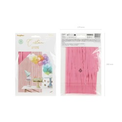 Cortina Fiesta Foil 200Cm x 100Cm Rosa Claro Pastel www.globodeco.es