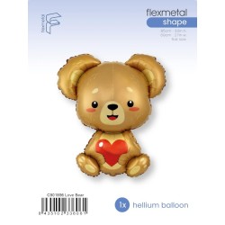 Globos de Foil Supershape de 33" x 27"  OSITO AMOR  www.globodeco.es