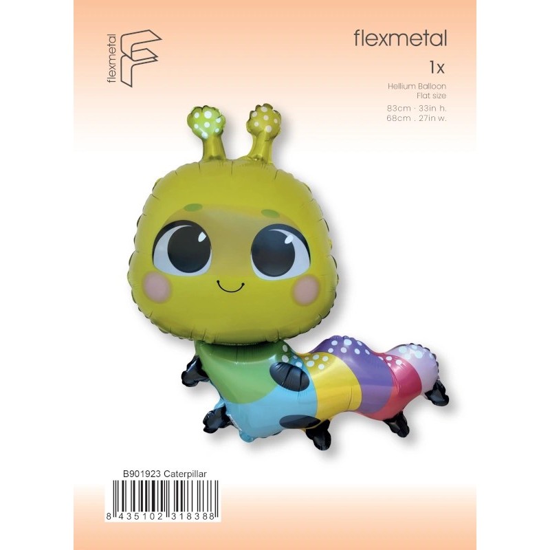 Globos de Foil Supershape de 33" x 27"  ORUGA  www.globodeco.es