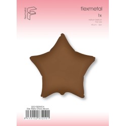 Globos Foil con Forma de Estrella De 18" Choco Brown  www.globodeco.es