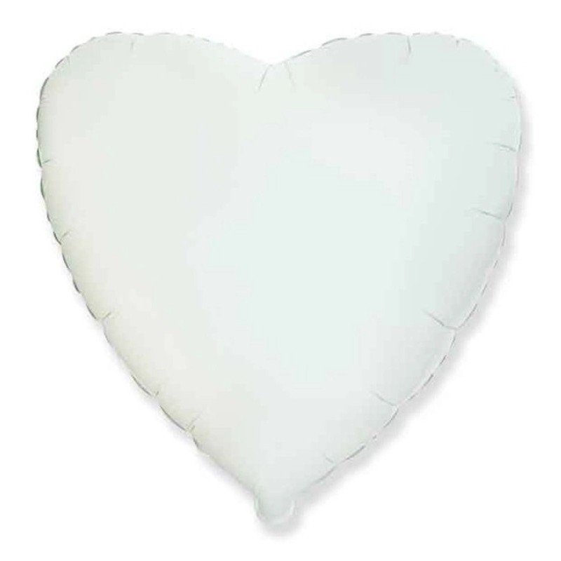Glos de Foil Corazones 9" Color BLANCO www.globodeco.es