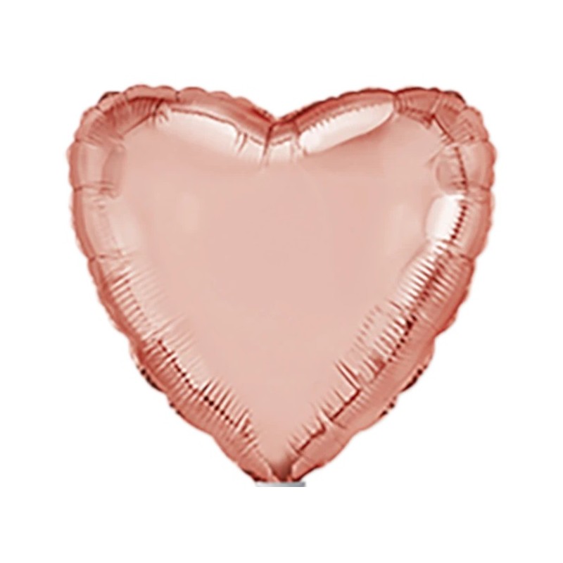 Glos de Foil Corazones 9" Color ROSA DORADO www.globodeco.es
