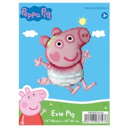 Globos de Foil Supershape 33" x 25" EVIE PIG         www.globodeco.es