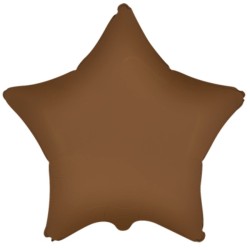 Globos Foil con Forma de Estrella De 18" Choco Brown  www.globodeco.es