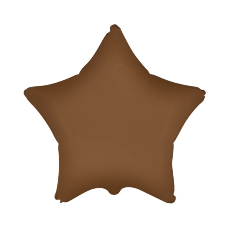 Globos Foil con Forma de Estrella De 18" Choco Brown  www.globodeco.es