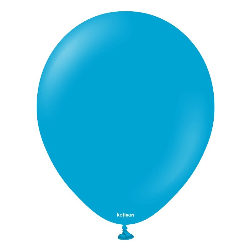 Globos Redondos Látex 18" AZUL CARIBE Kalisan  www.globodeco.es